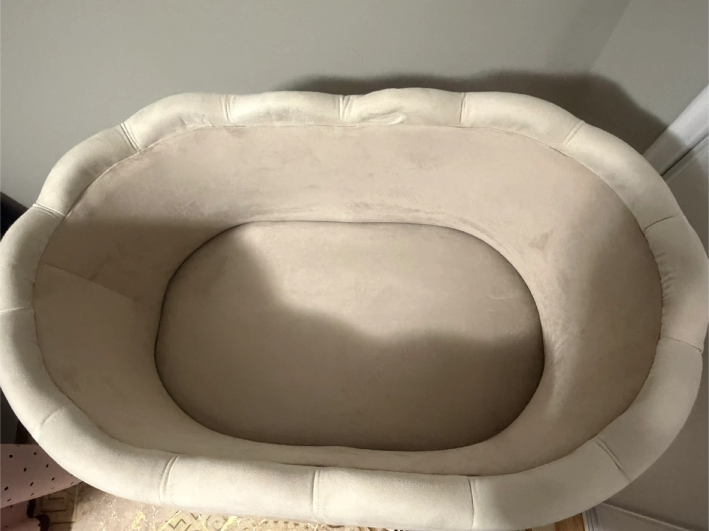 Velvet Oval Bassinet with Canopy - photo 4