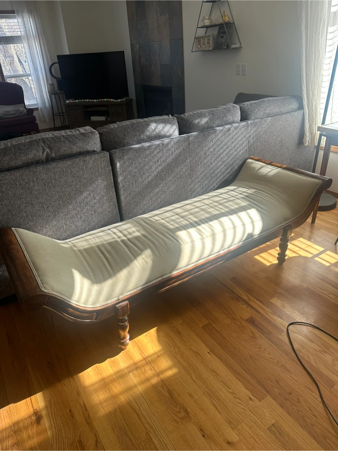 Vintage Chaise Lounge Bench