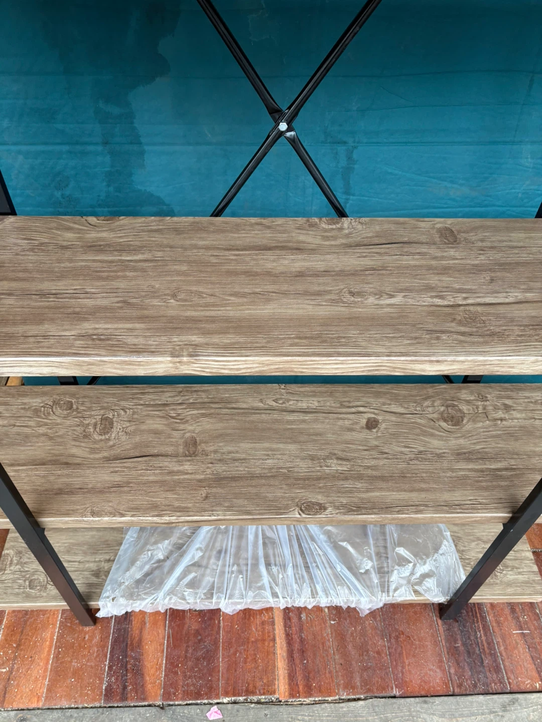 5-Shelf Bookshelf with Wood-Look Shelves - photo 3