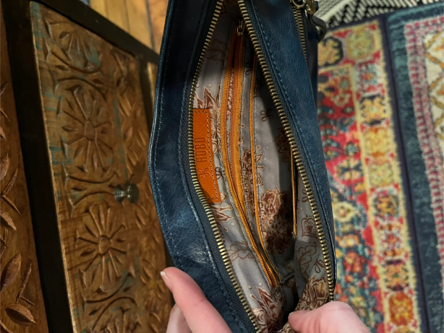Hobo brand. Blue Leather Crossbody Bag - photo 3