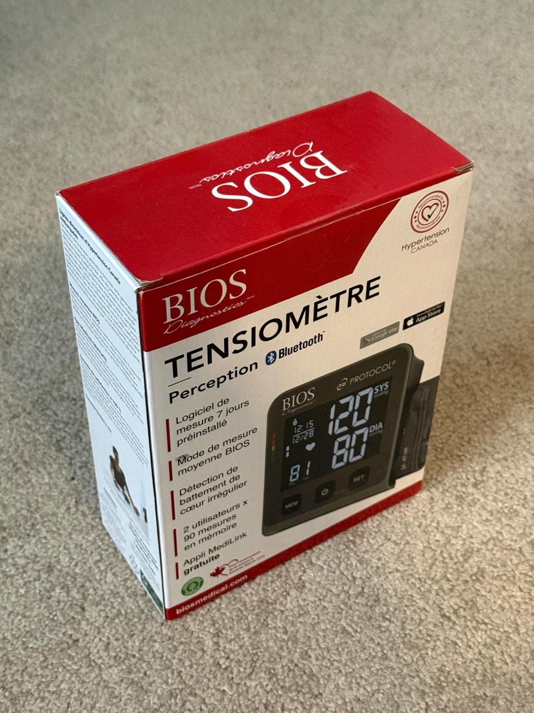BIOS Diagnostics Perception Bluetooth Blood Pressure Monitor - photo 2