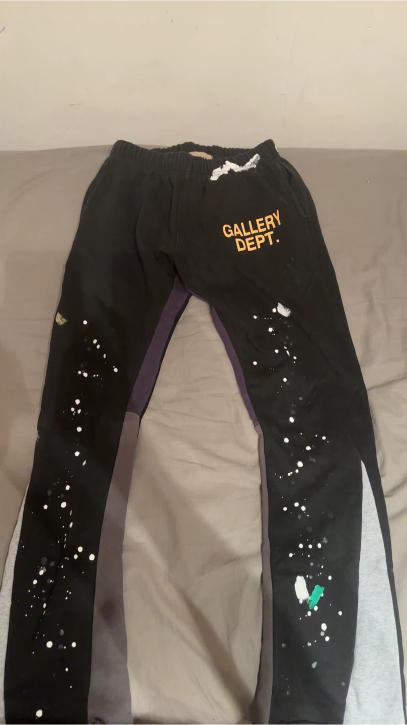Gallery Dept. Black Paint Splatter Sweatpants Size S - photo 2