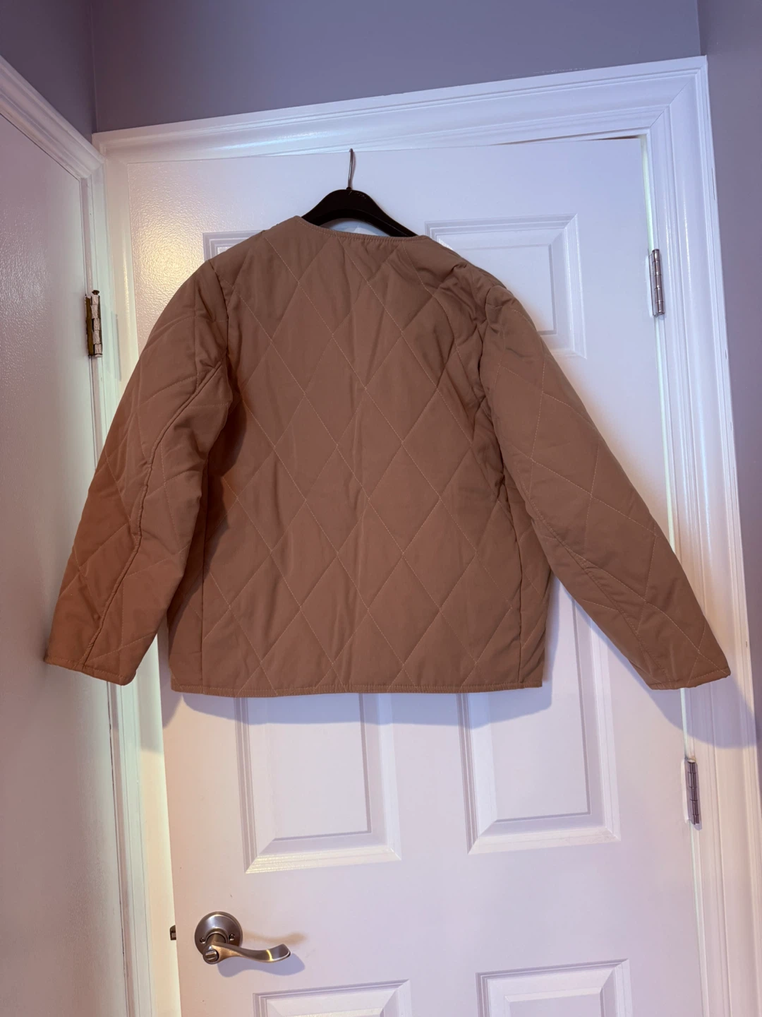 Two Quilted Snap Front Jacket - Tan and brown - photo 4