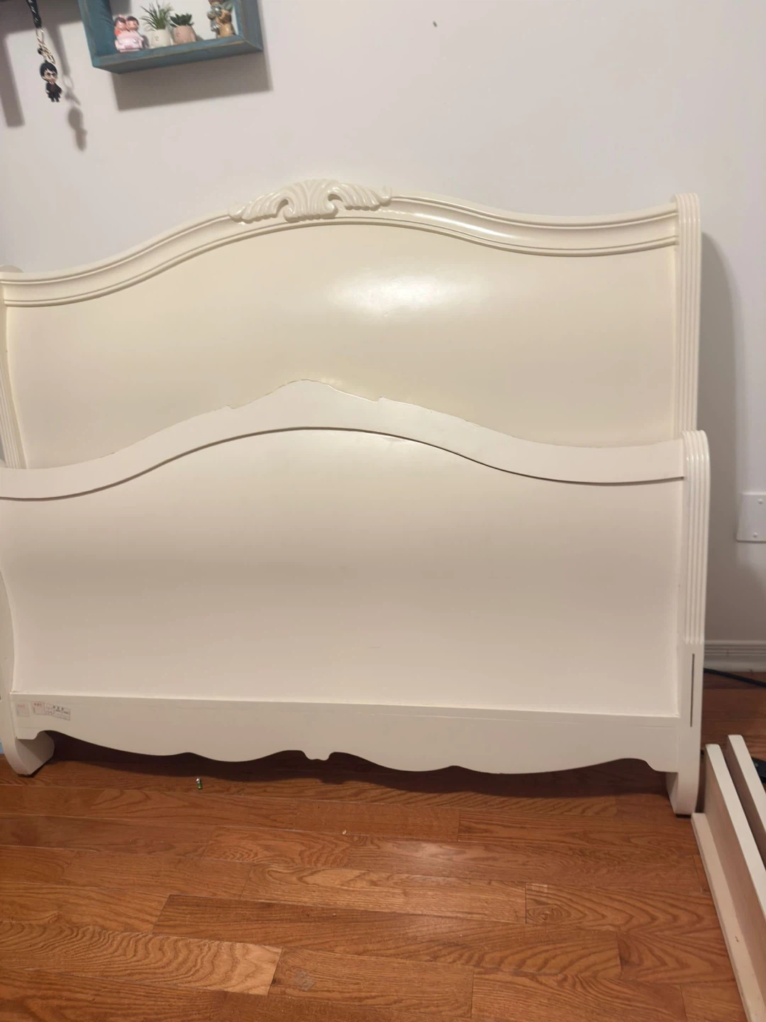 Queen Bed Frame + Mattress – Ivory Vintage Style