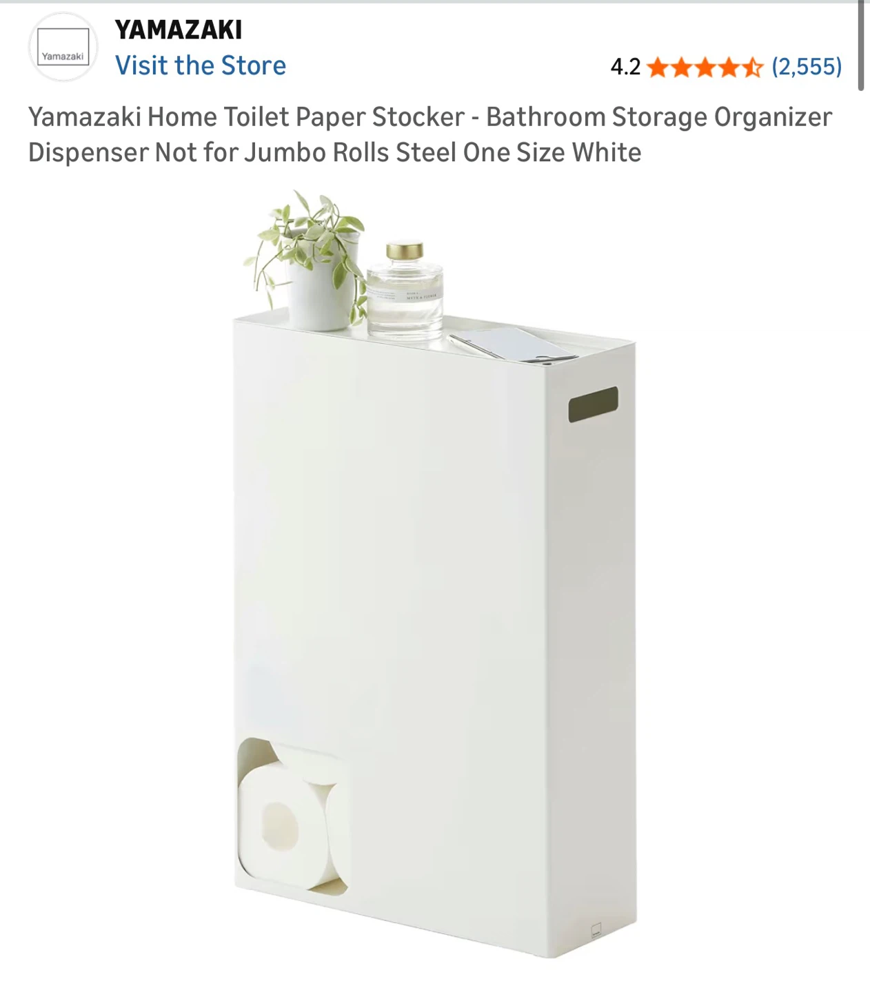 Yamazaki Home Toilet Paper Stocker - White