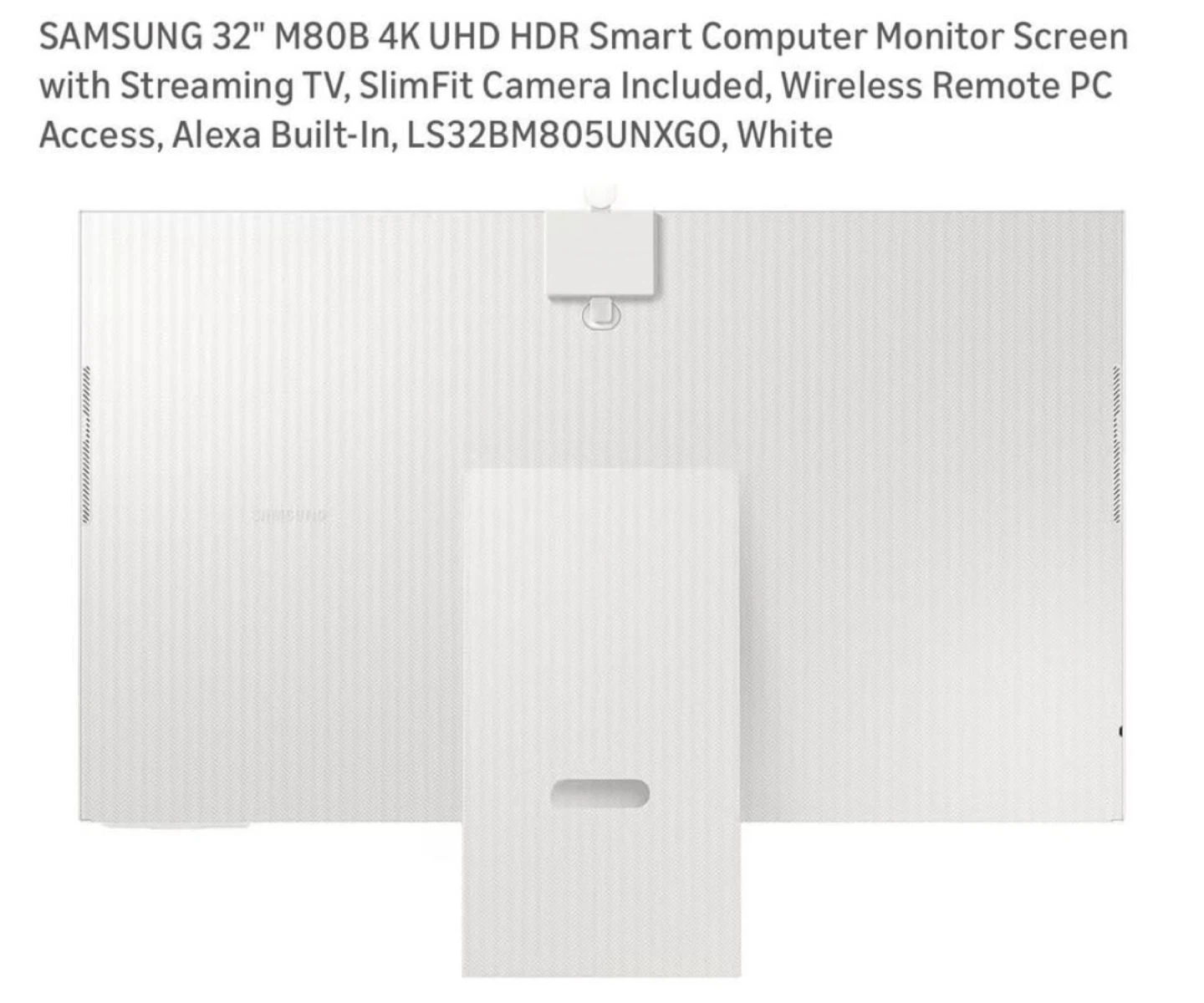 Samsung 32" M80B 4K UHD Smart Monitor - White - photo 2