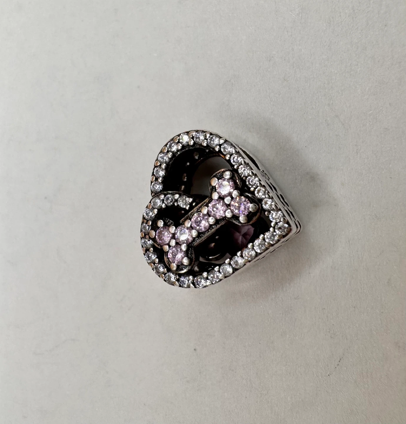 Sterling Silver 925 Heart Paw Print Charm - photo 2