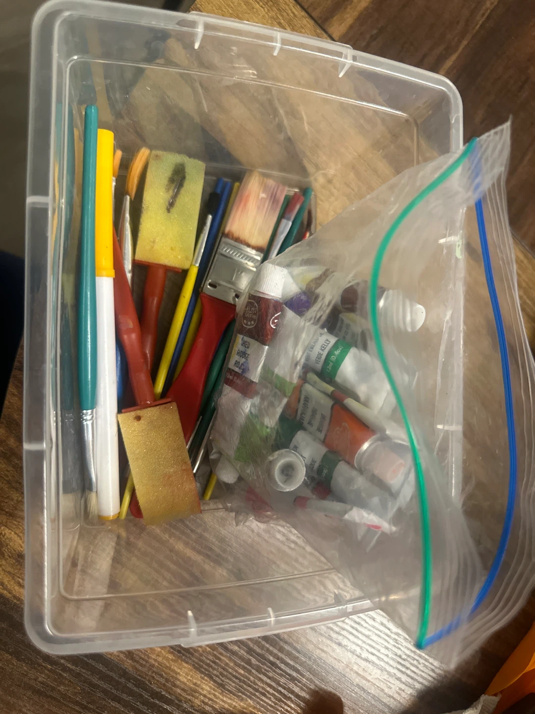 Art Supplies Bundle: Paints and Brushes