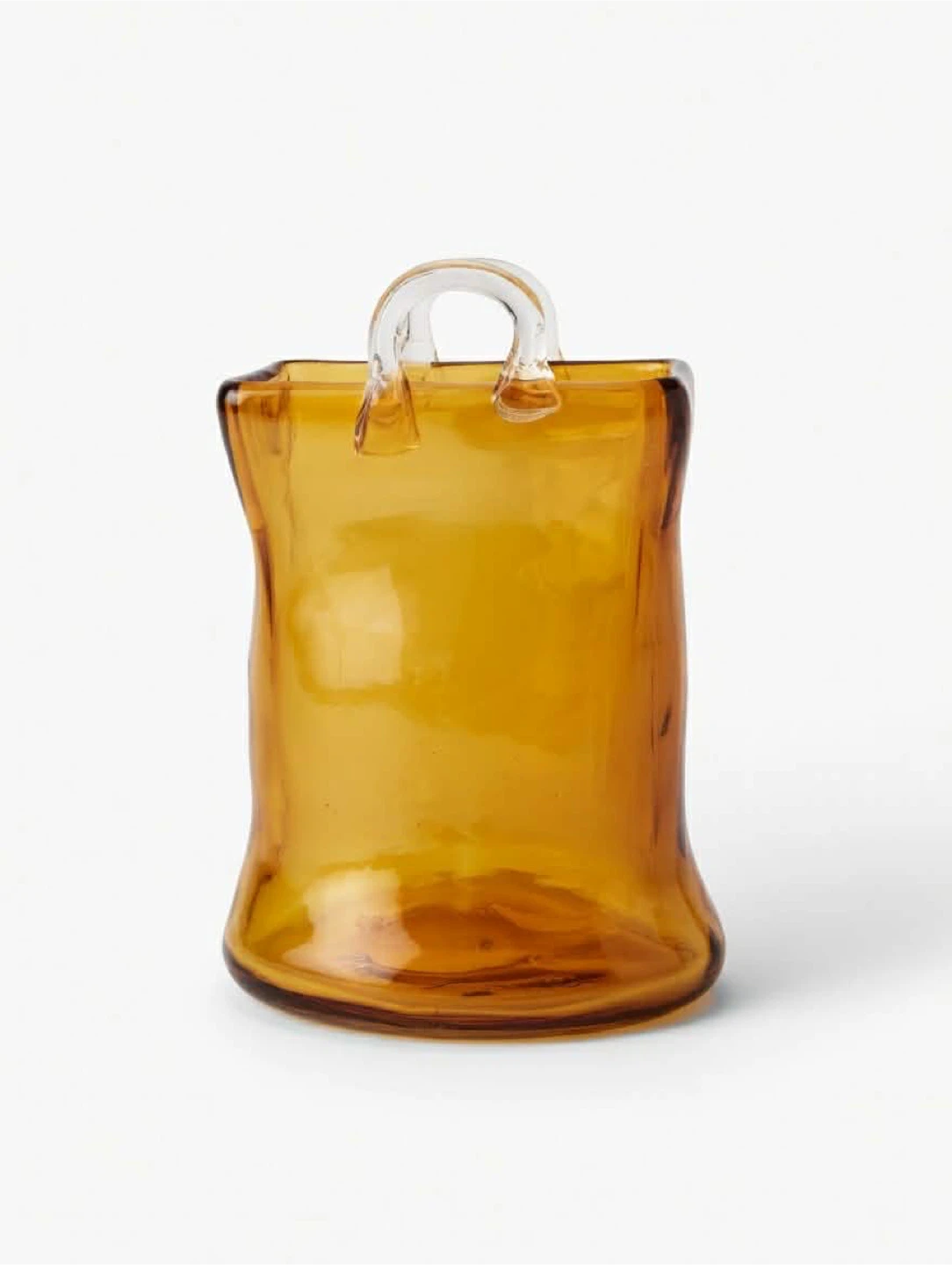 Vintage Hand Blown Glass “purse” Vase