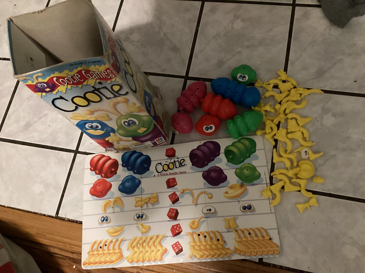 Milton Bradley Cootie Game with Box