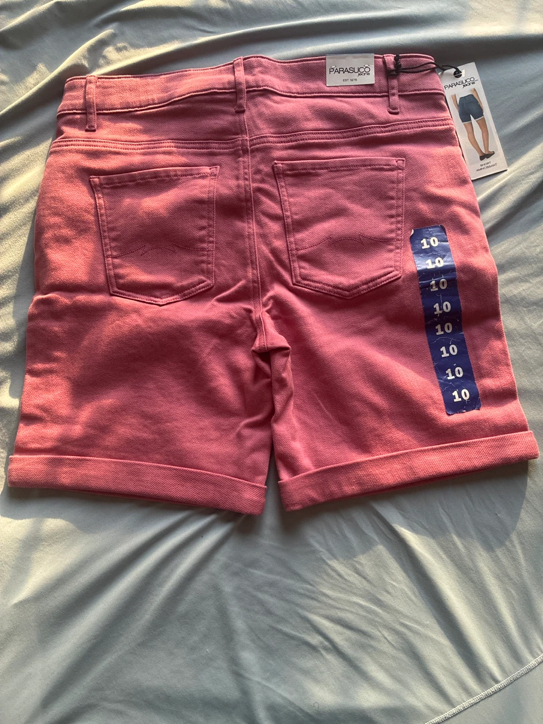 PARASUCO Pink Denim Shorts - Size 10 - photo 2