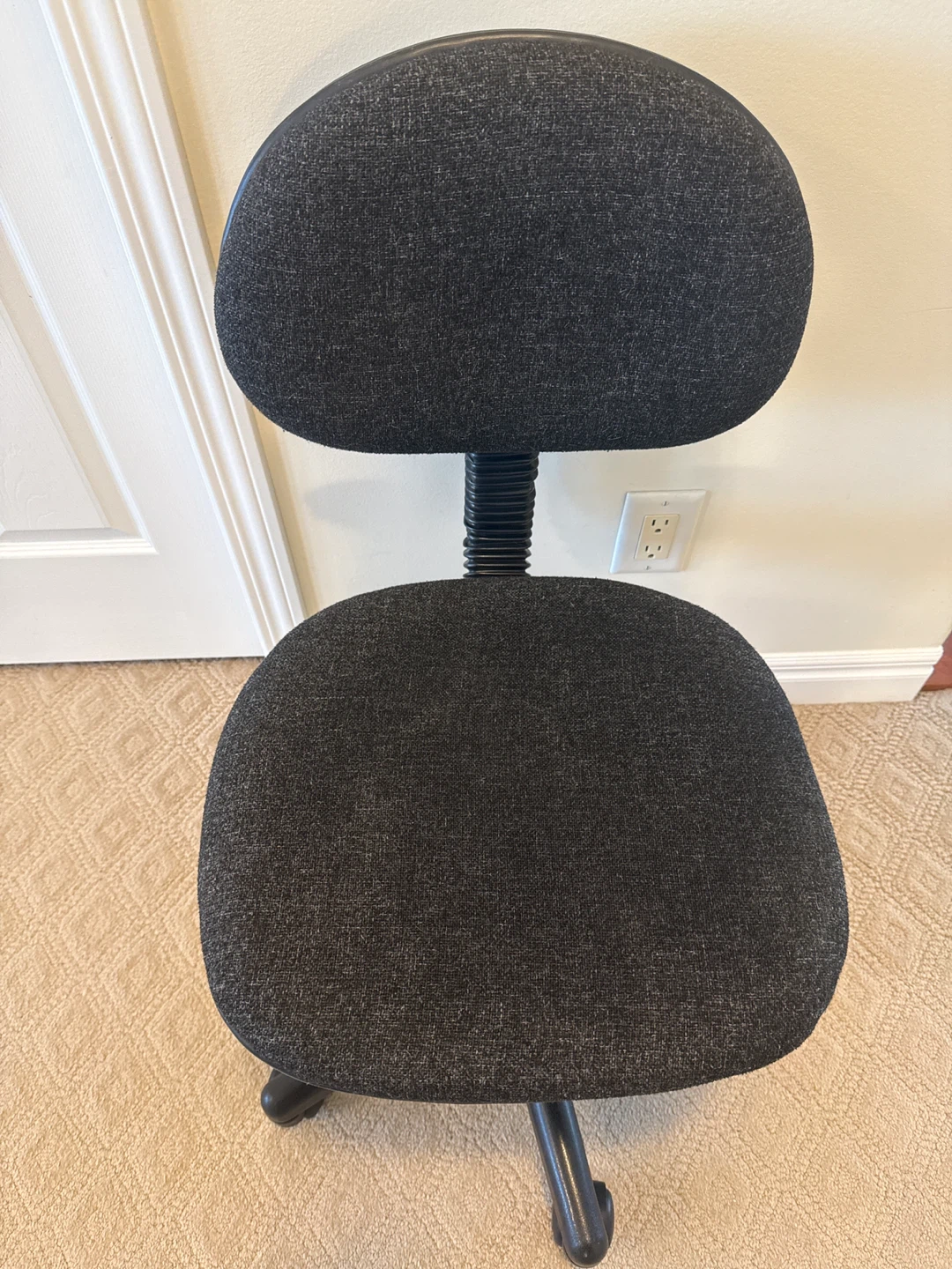 Black Fabric Office Chair - photo 5