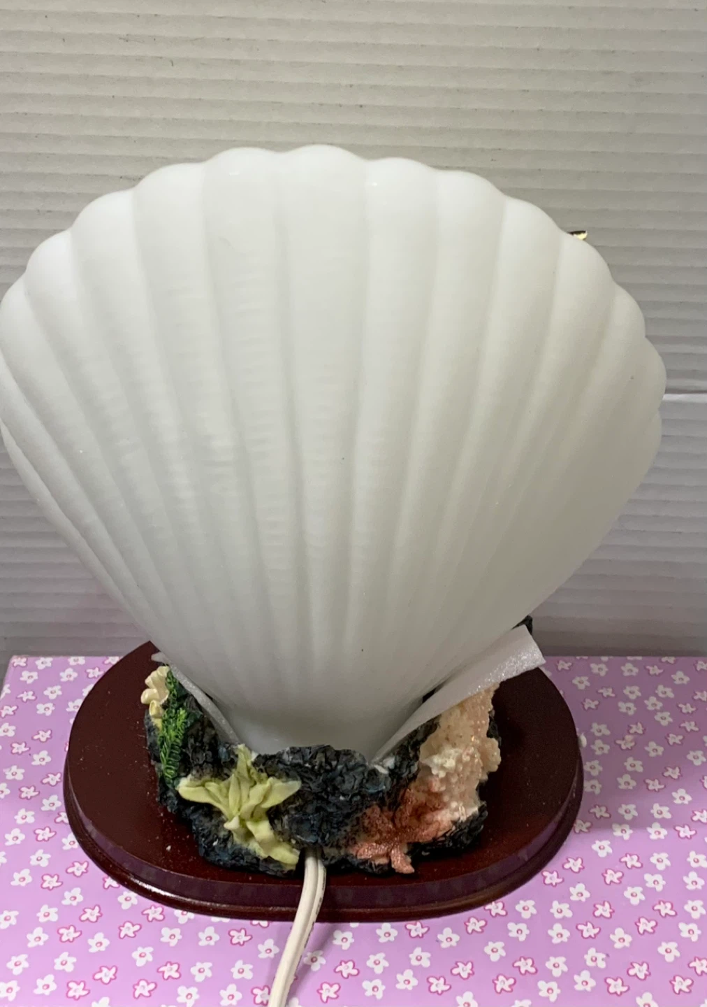 Vintage Ocean Lamp Seashell Light Coastal Beach Nautical Decor - photo 2