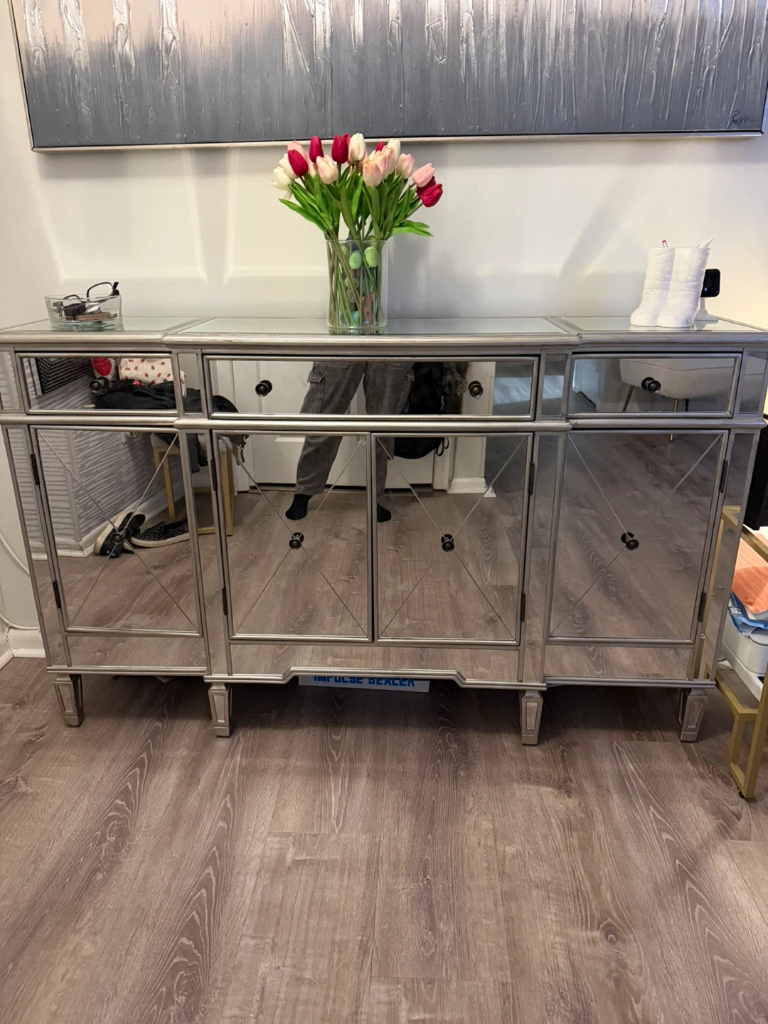 Mirrored Sideboard Console Table