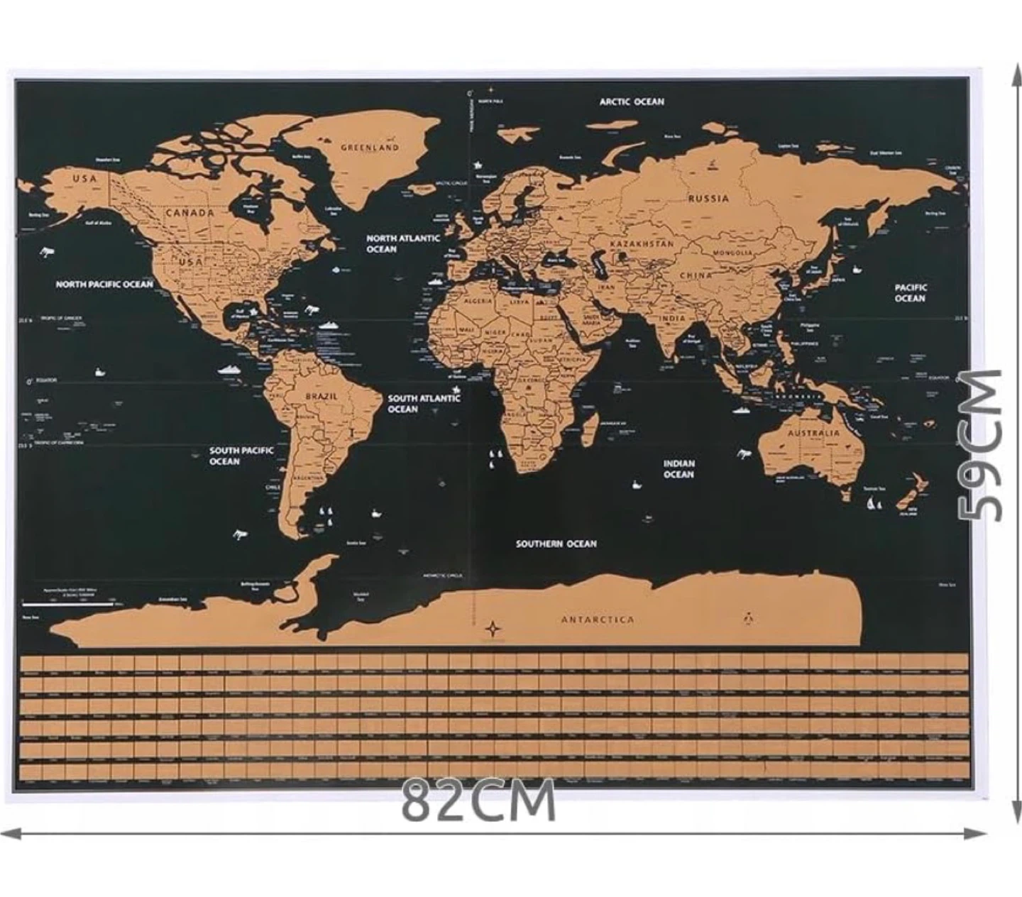 World Scratch Map - 82cm x 59cm - photo 2