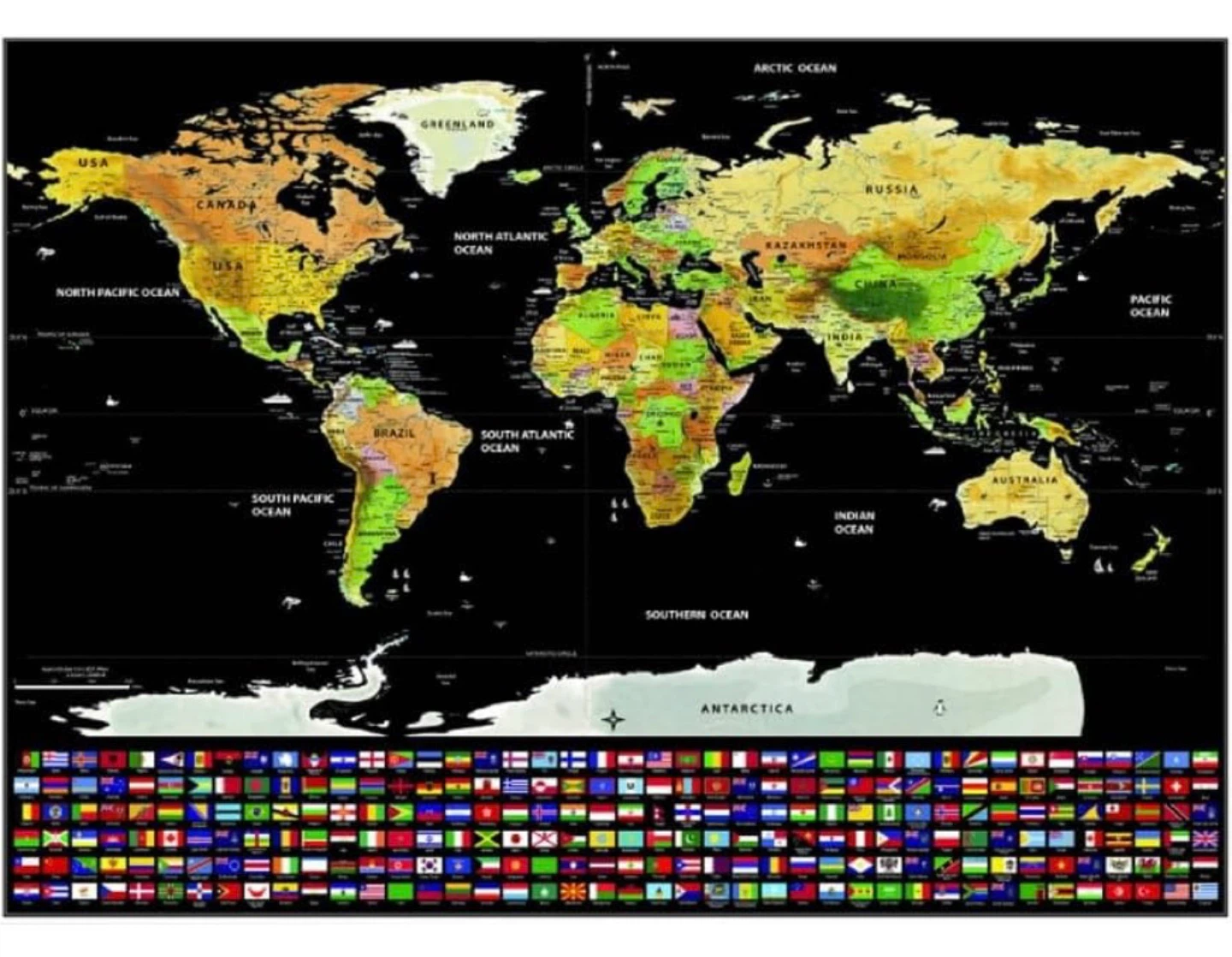 World Scratch Map - 82cm x 59cm - photo 3
