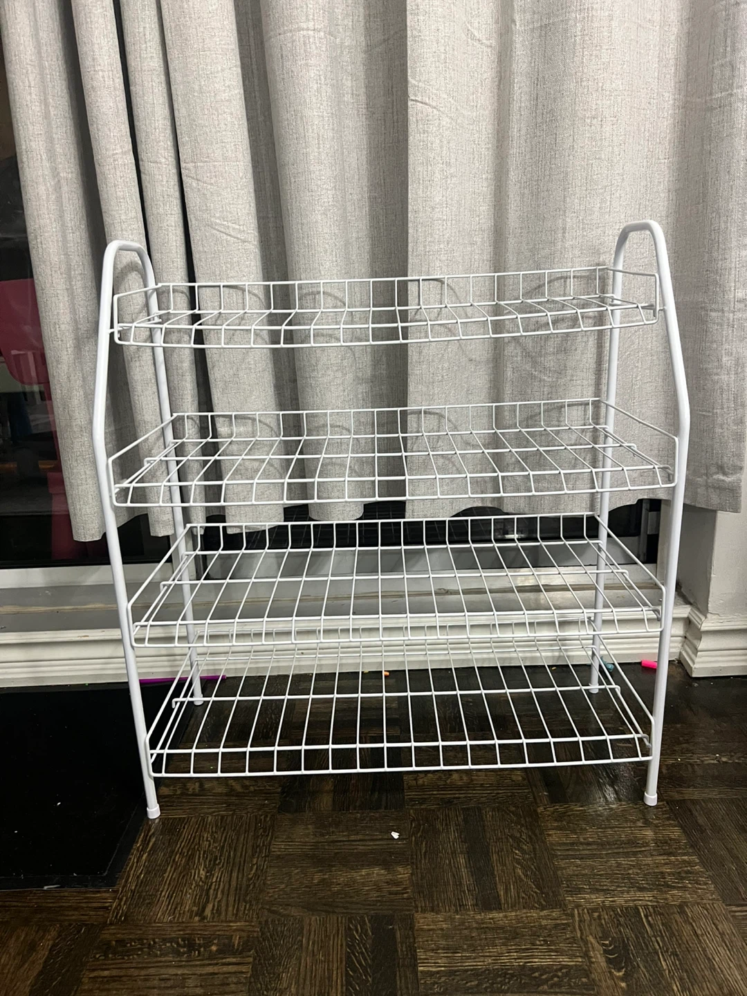 Mainstays 4-Tier White Metal Shoe Rack