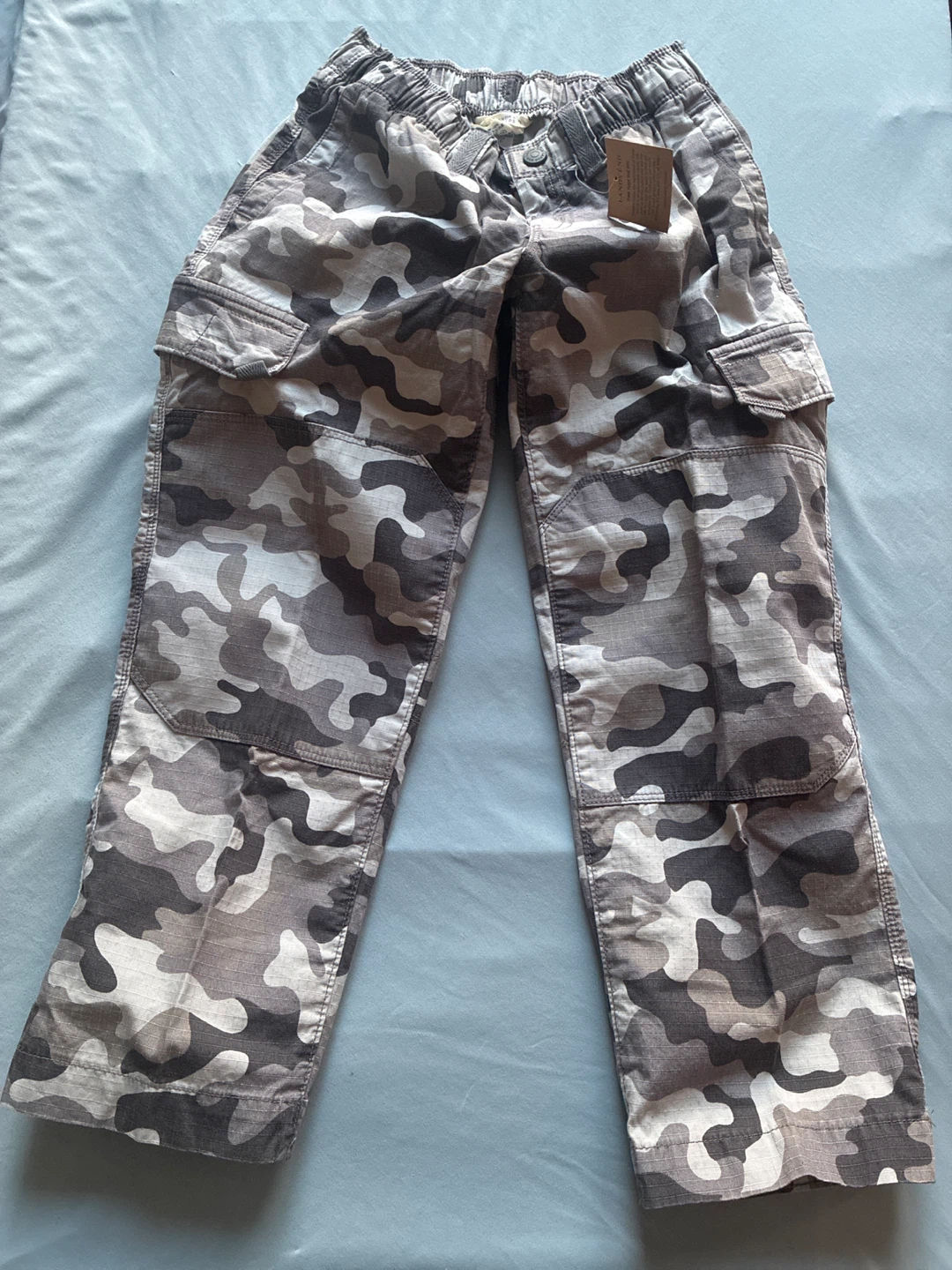 Lands' End Camo Cargo Pants Adjustable Waist