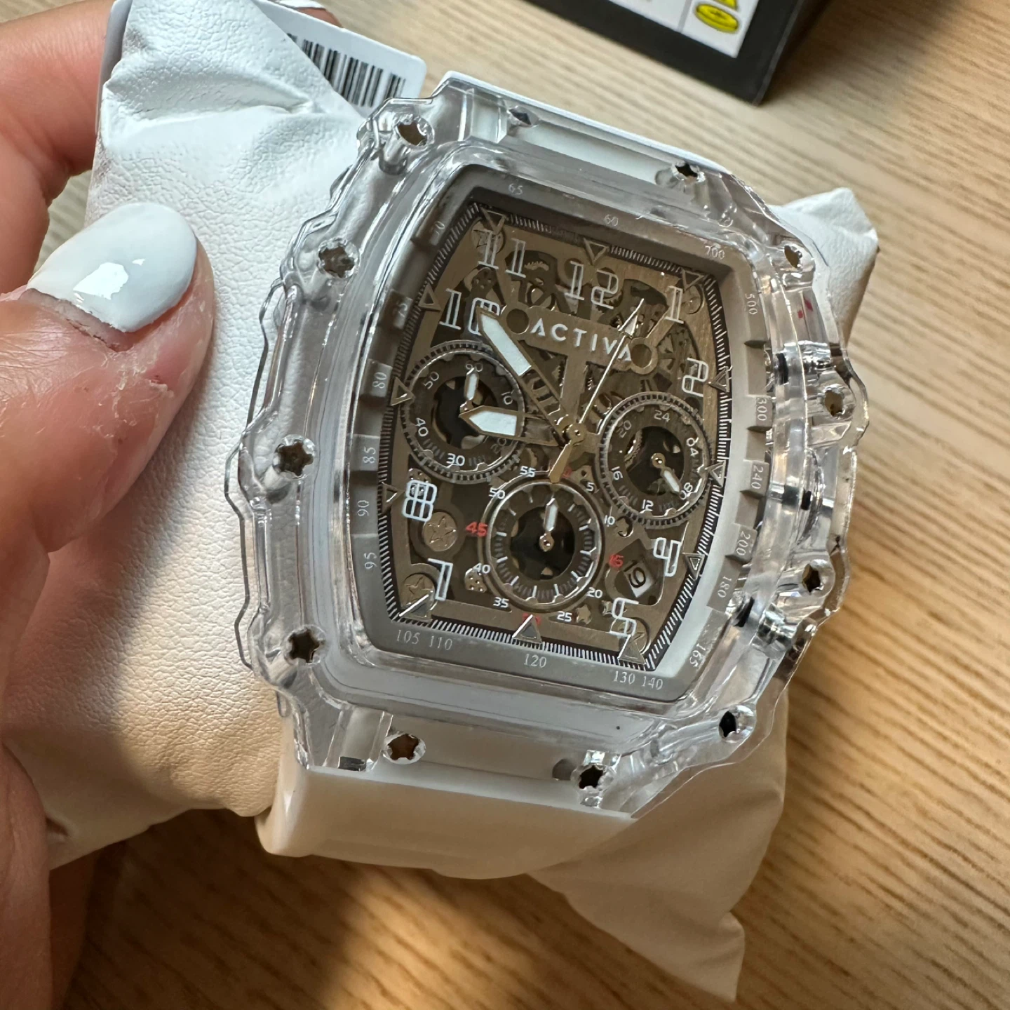 Activa X Invicta Men's Watch w/ Skeleton Dial - 44.3mm, White - photo 5