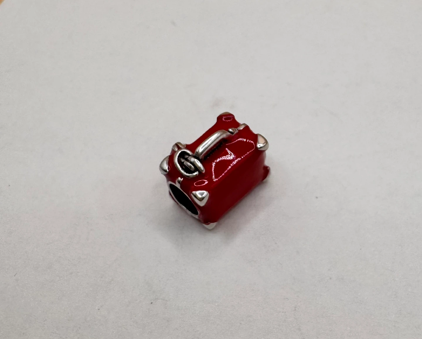 Red Suitcase Charm Bead S925 - photo 5