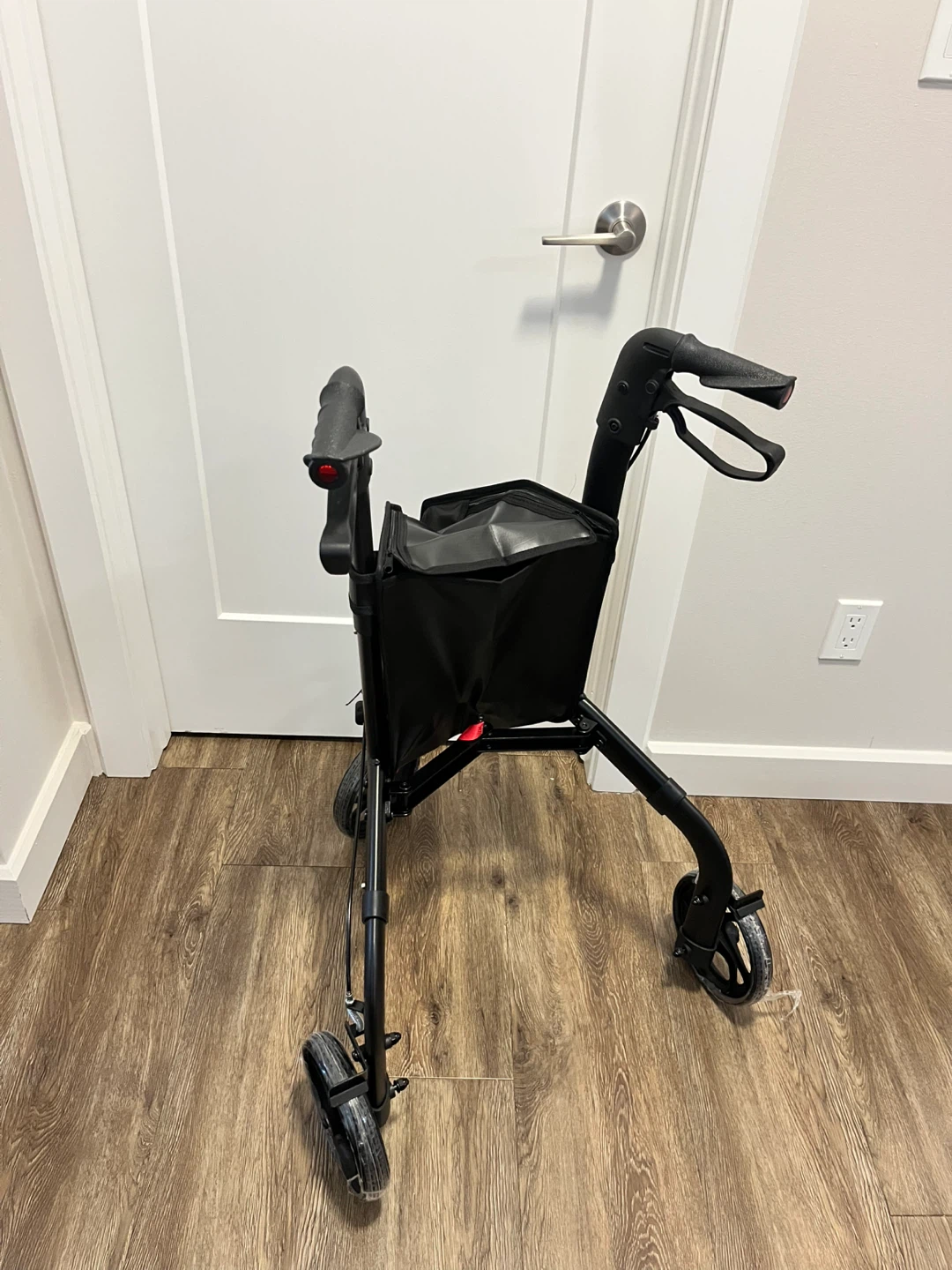 Black 4-Wheel Rollator Walker with Storage Bag - photo 2