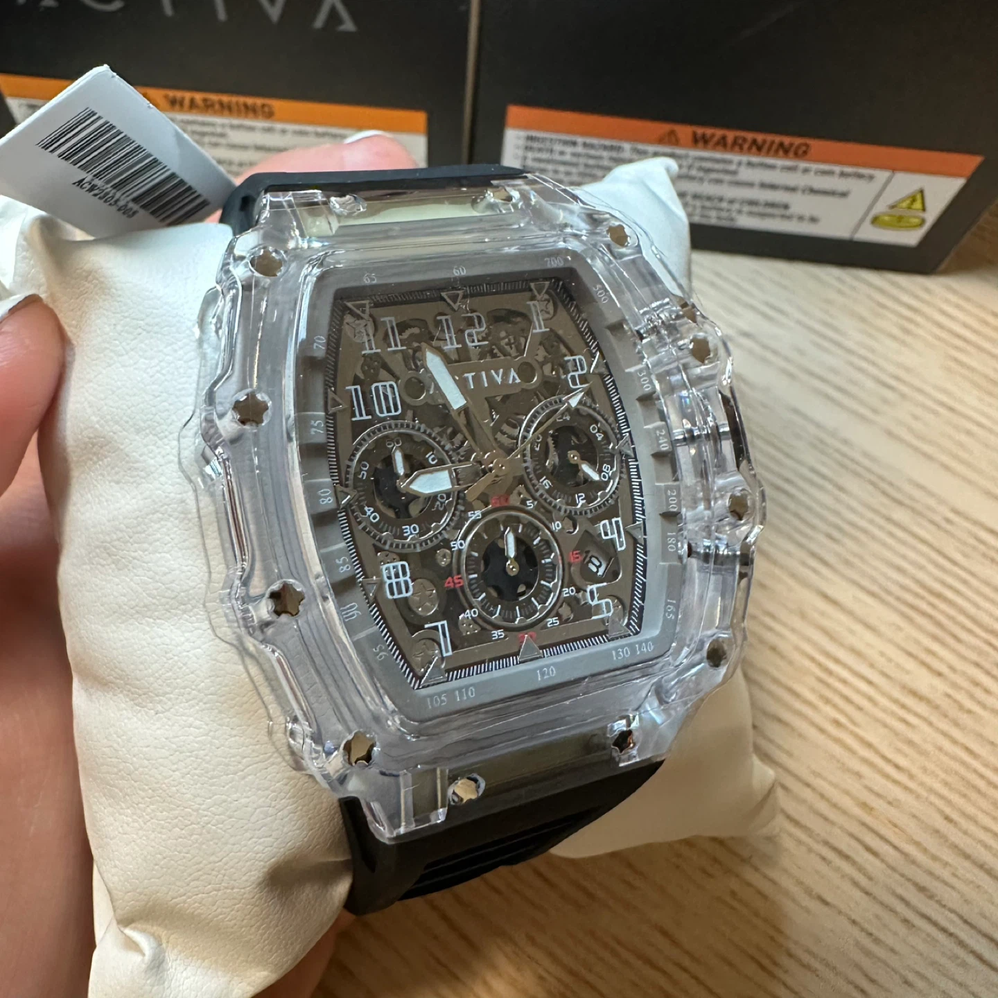Activa X Invicta Men's Watch w/ Skeleton Dial - 44.3mm, Black - photo 5