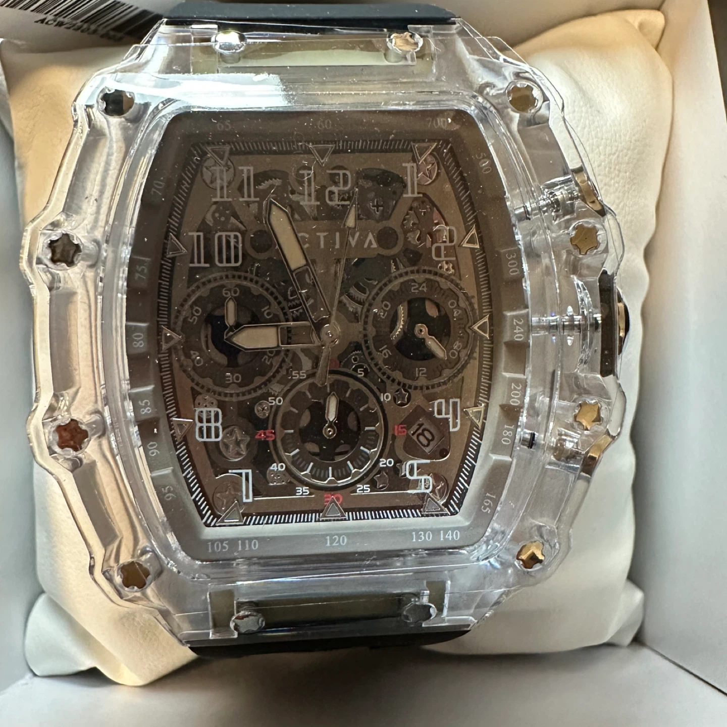 Activa X Invicta Men's Watch w/ Skeleton Dial - 44.3mm, Black - photo 4