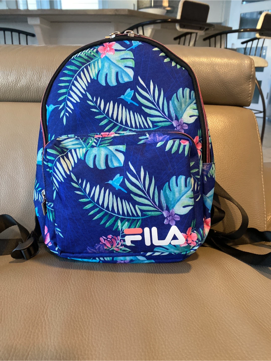 Fila Backpack - Blue Tropical Floral Print