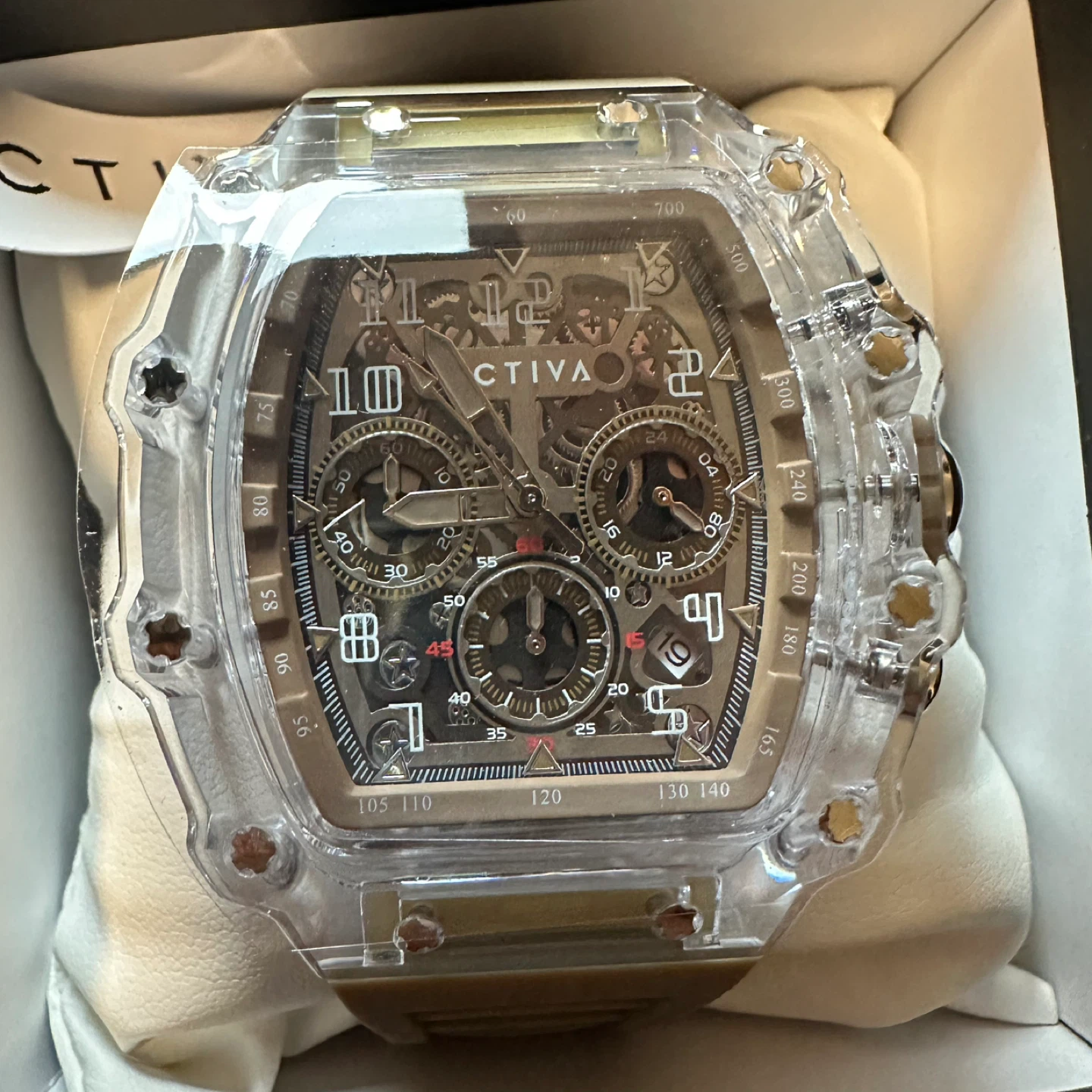 Activa X Invicta Men's Watch w/ Skeleton Dial - 44.3mm, Khaki - photo 4