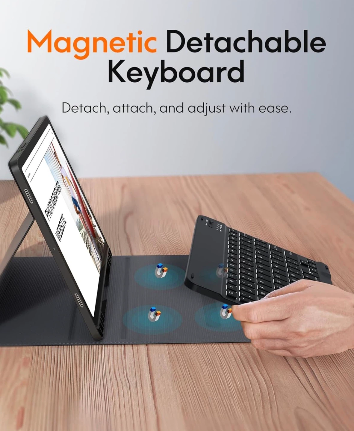 CHESONA Wireless Keyboard Case for Samsung Galaxy Tab S10/S9 FE - photo 4