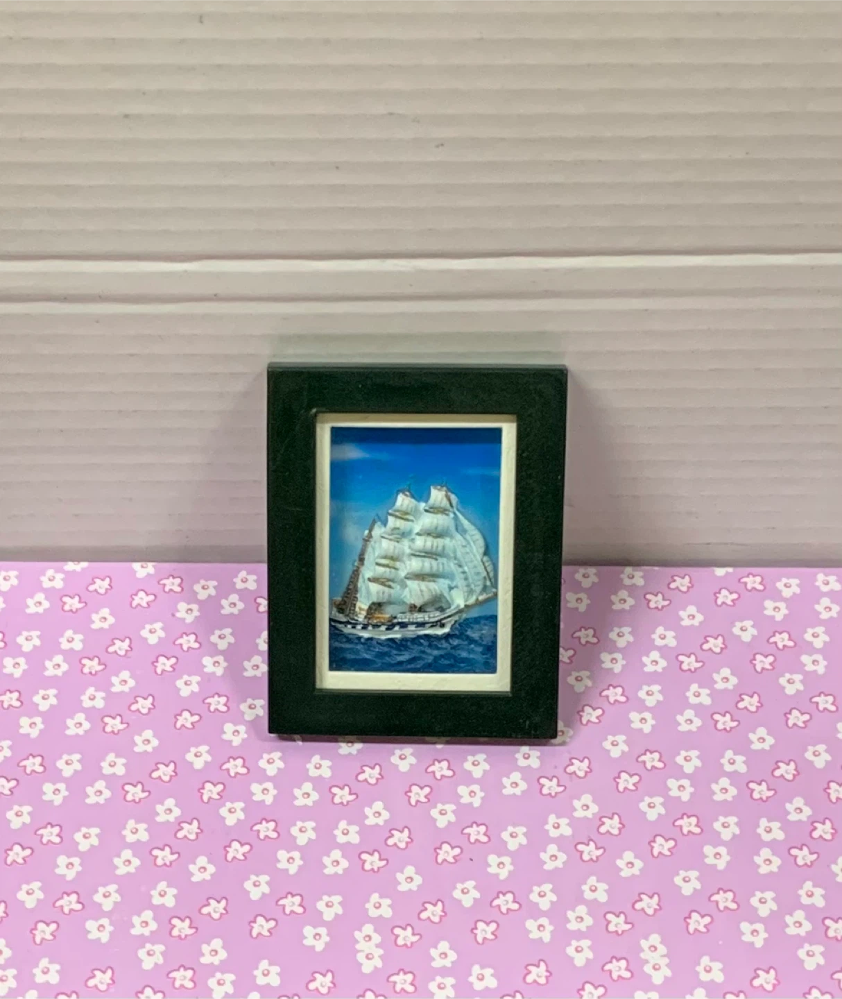 Framed Sailing Ship Tile Nautical Decor Ocean