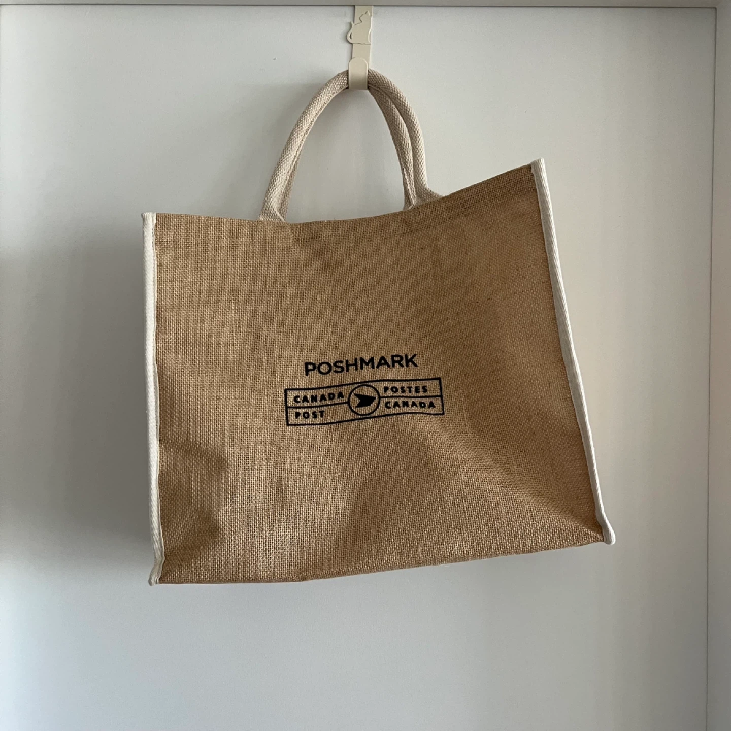 Burlap Jute Tote Bag x2