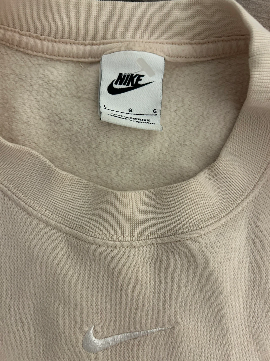 Nike Women's Crewneck Sweatshirt Beige Size L - photo 2