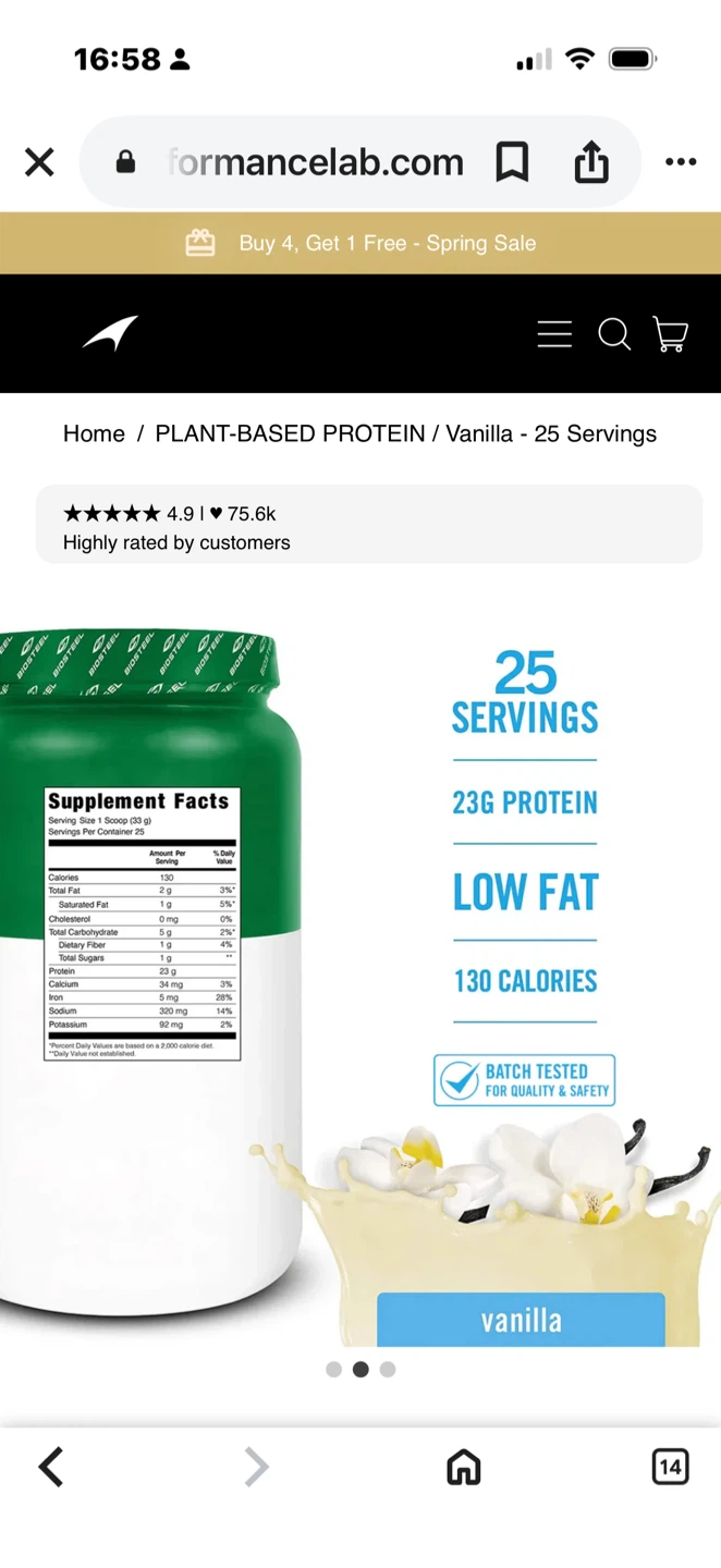 Biosteel Plant-Based Protein Vanilla 29 oz - photo 2