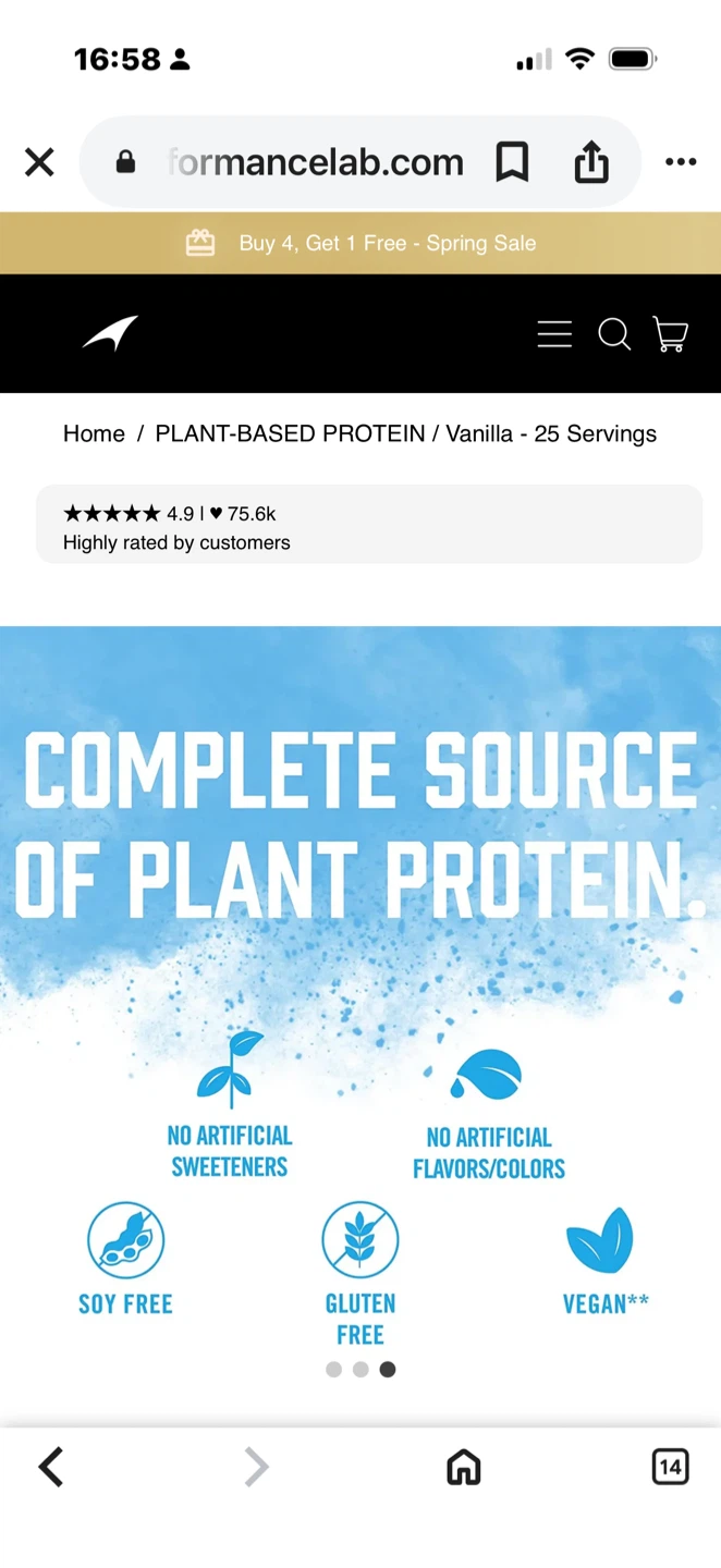 Biosteel Plant-Based Protein Vanilla 29 oz - photo 3