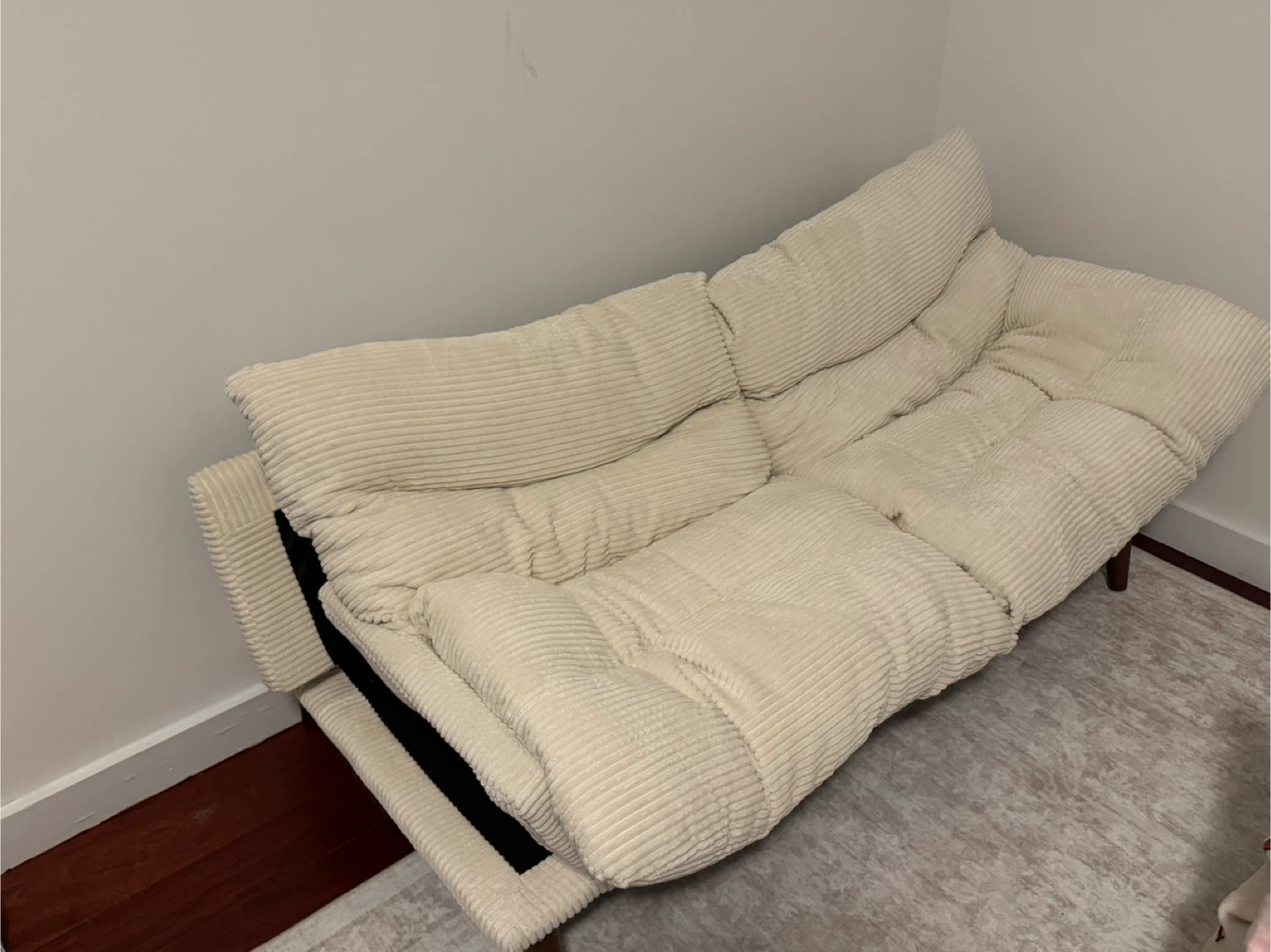 Cream Corduroy Sofa