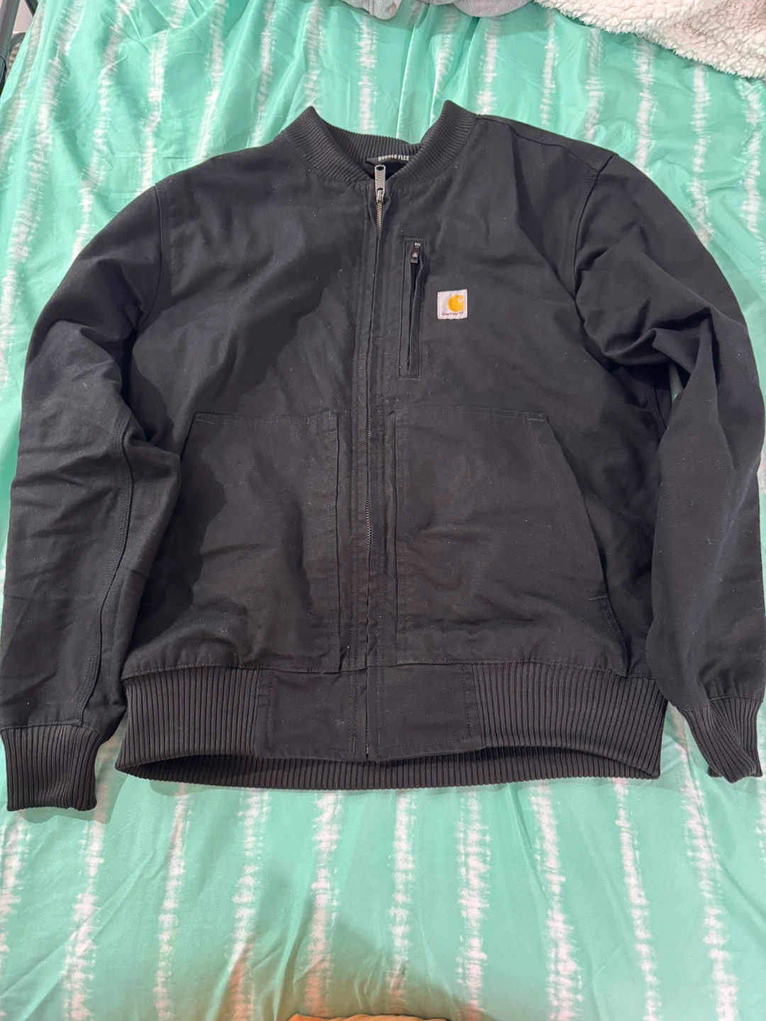 Carhartt Rugged Flex Relaxed Fit Bomber Jacket - Black - Size M