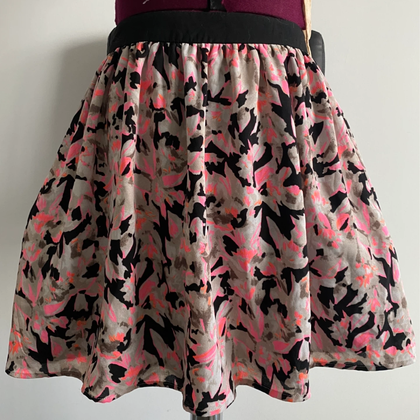 Poppy Lux neon floral full skirt