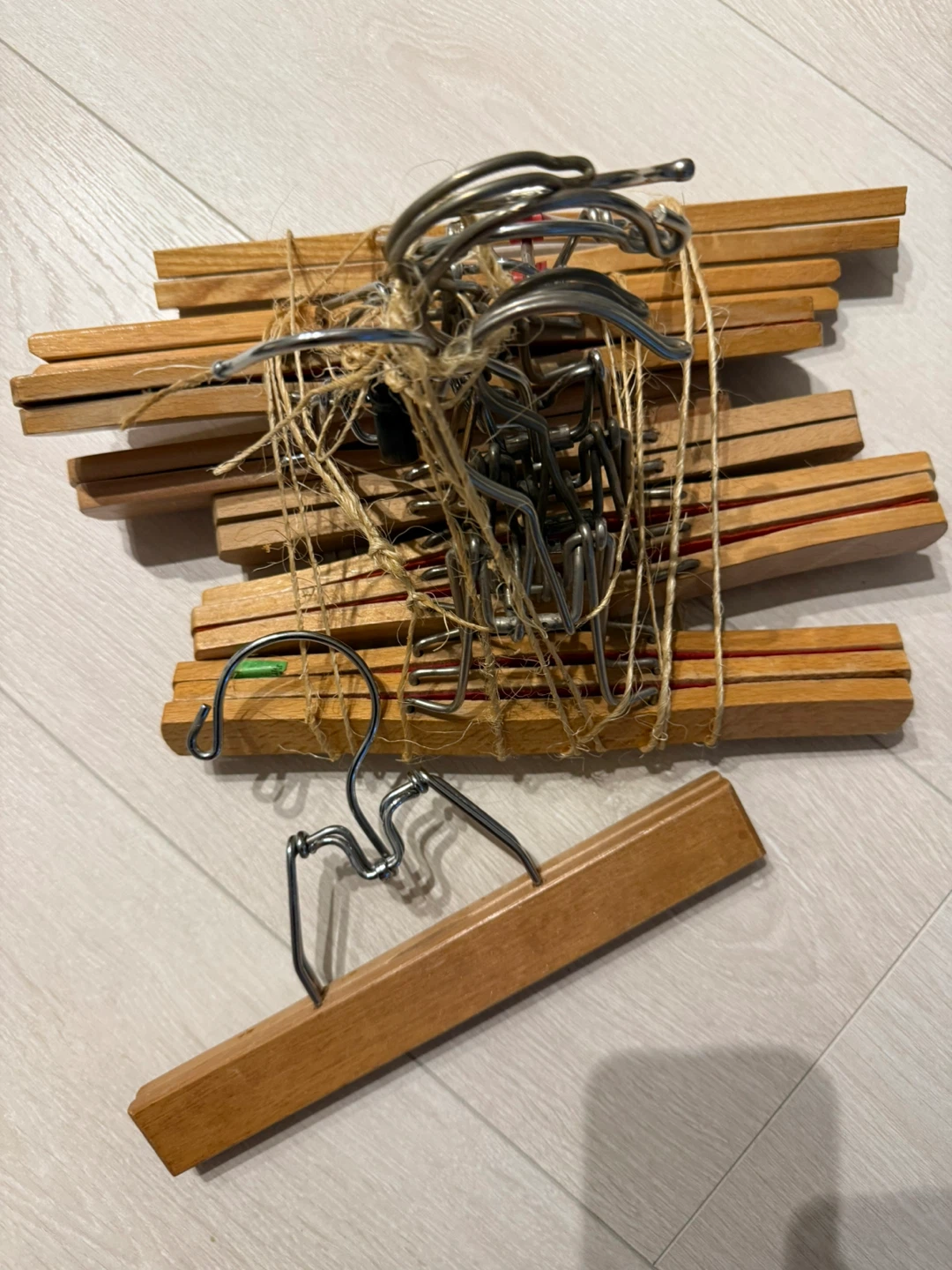 Vintage Wooden Clothes Hangers - photo 2