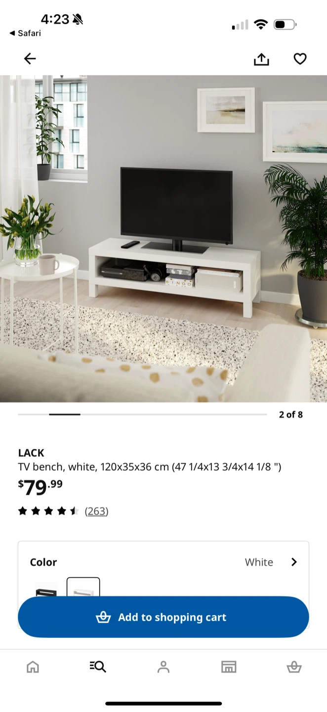 IKEA LACK TV Bench White 120x35x36 cm - photo 4