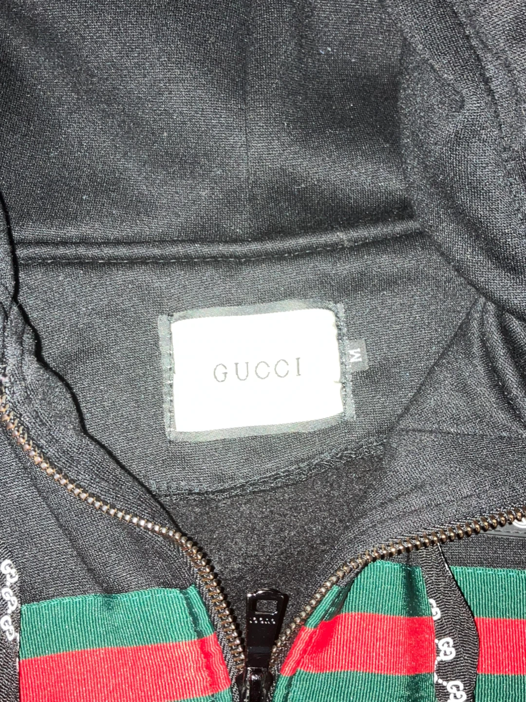 Gucci Black GG Monogram Full Zip Hoodie Jacket - photo 2