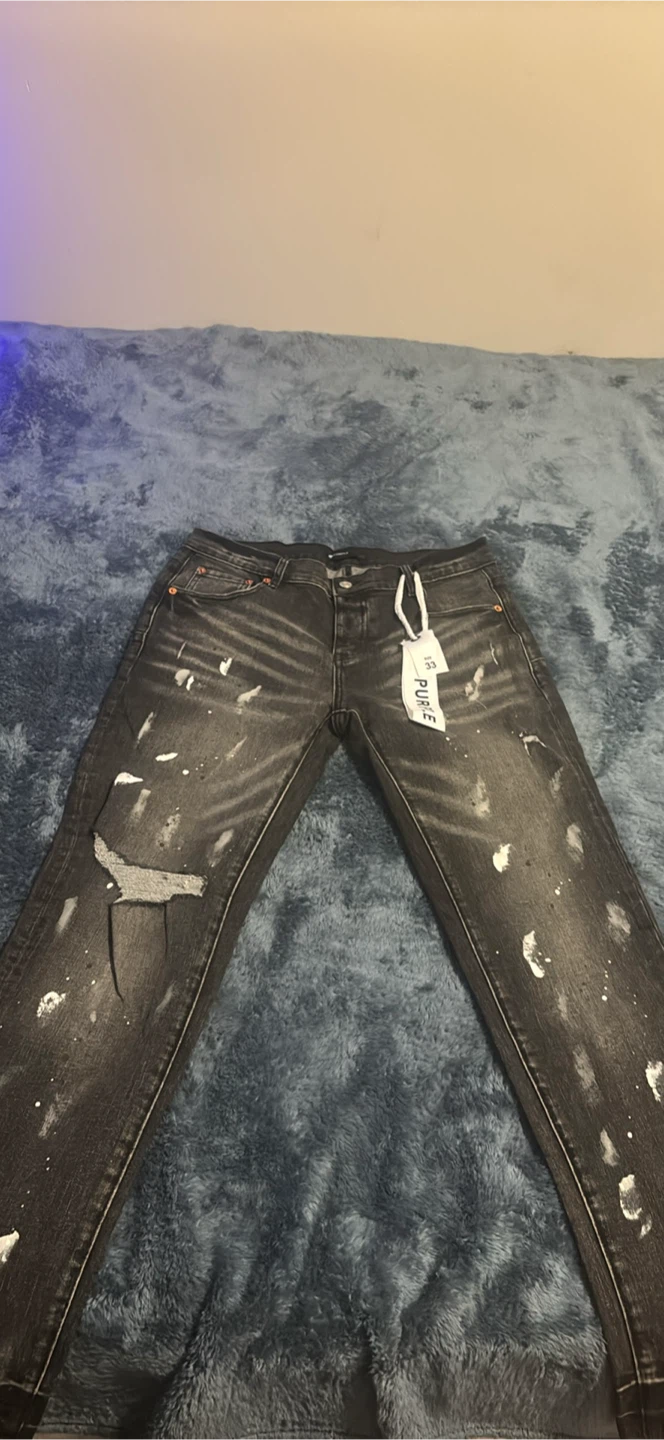Purple Brand Black Paint Splatter Jeans - photo 3