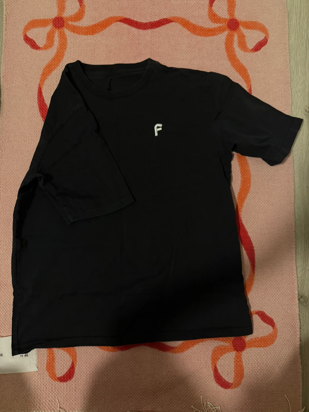 Black T-Shirt with 'f' logo