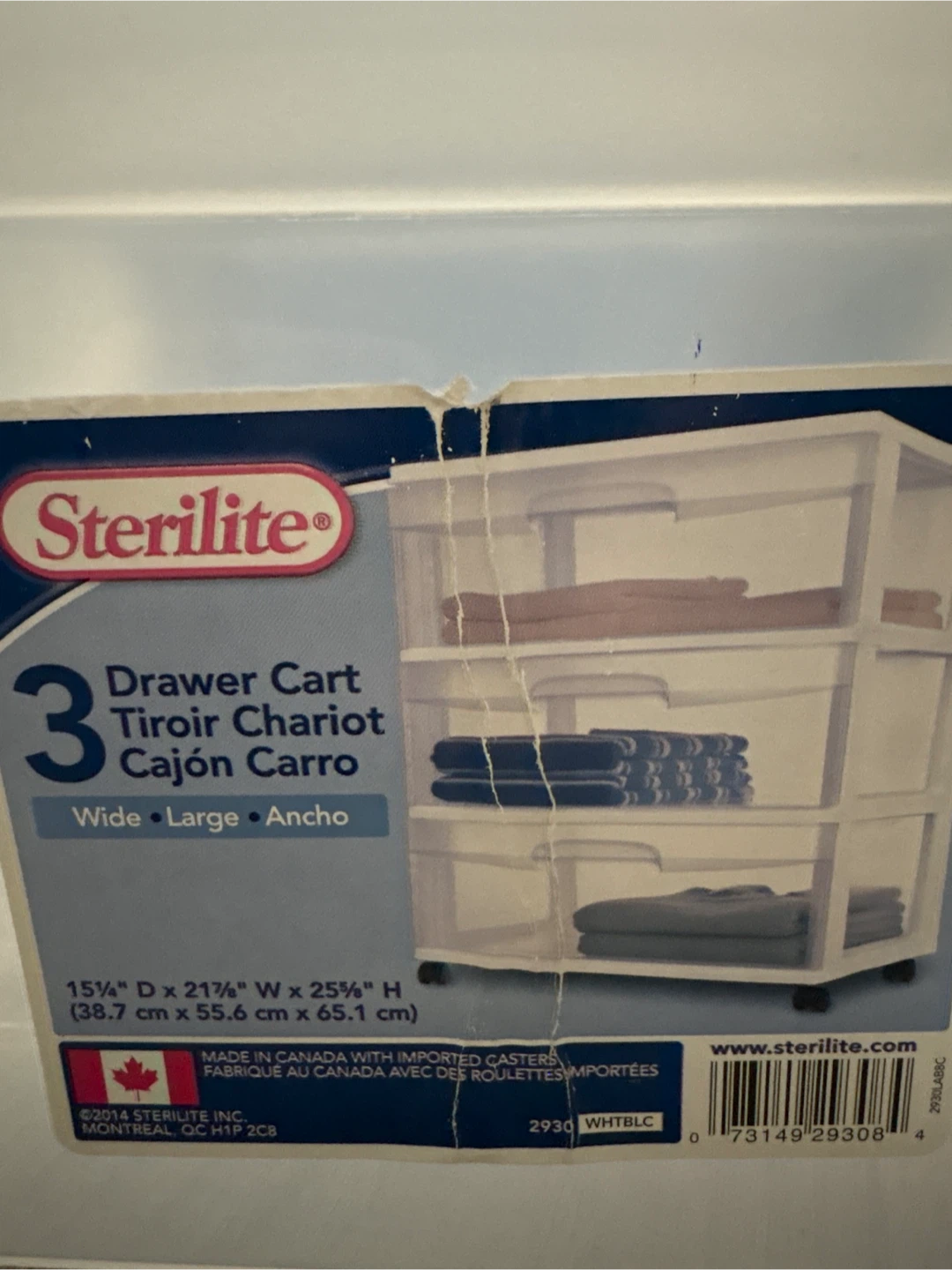 Sterilite 3 Drawer Wide Cart - photo 4