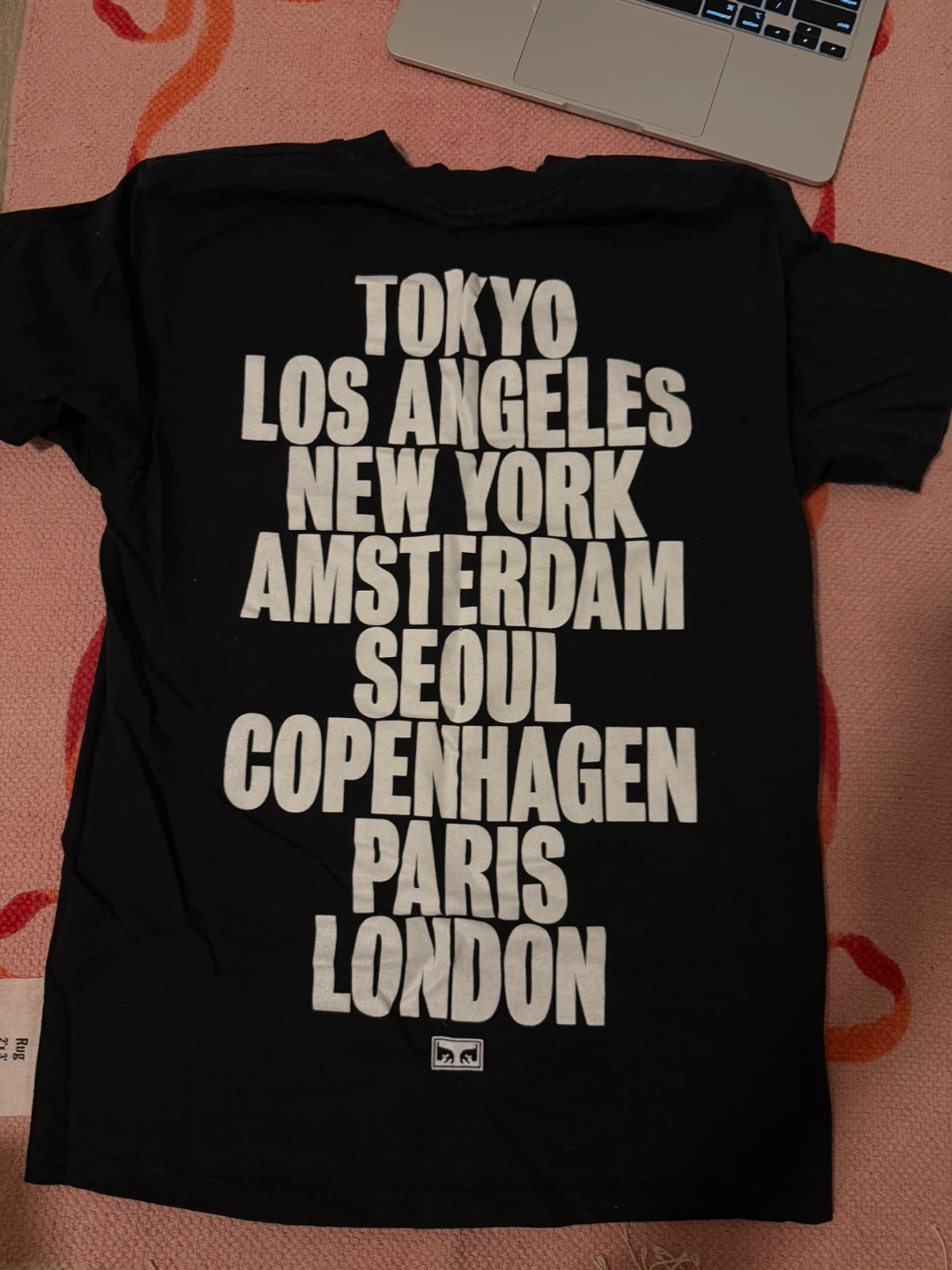 OBEY Black T-Shirt with City Print Size S - photo 3