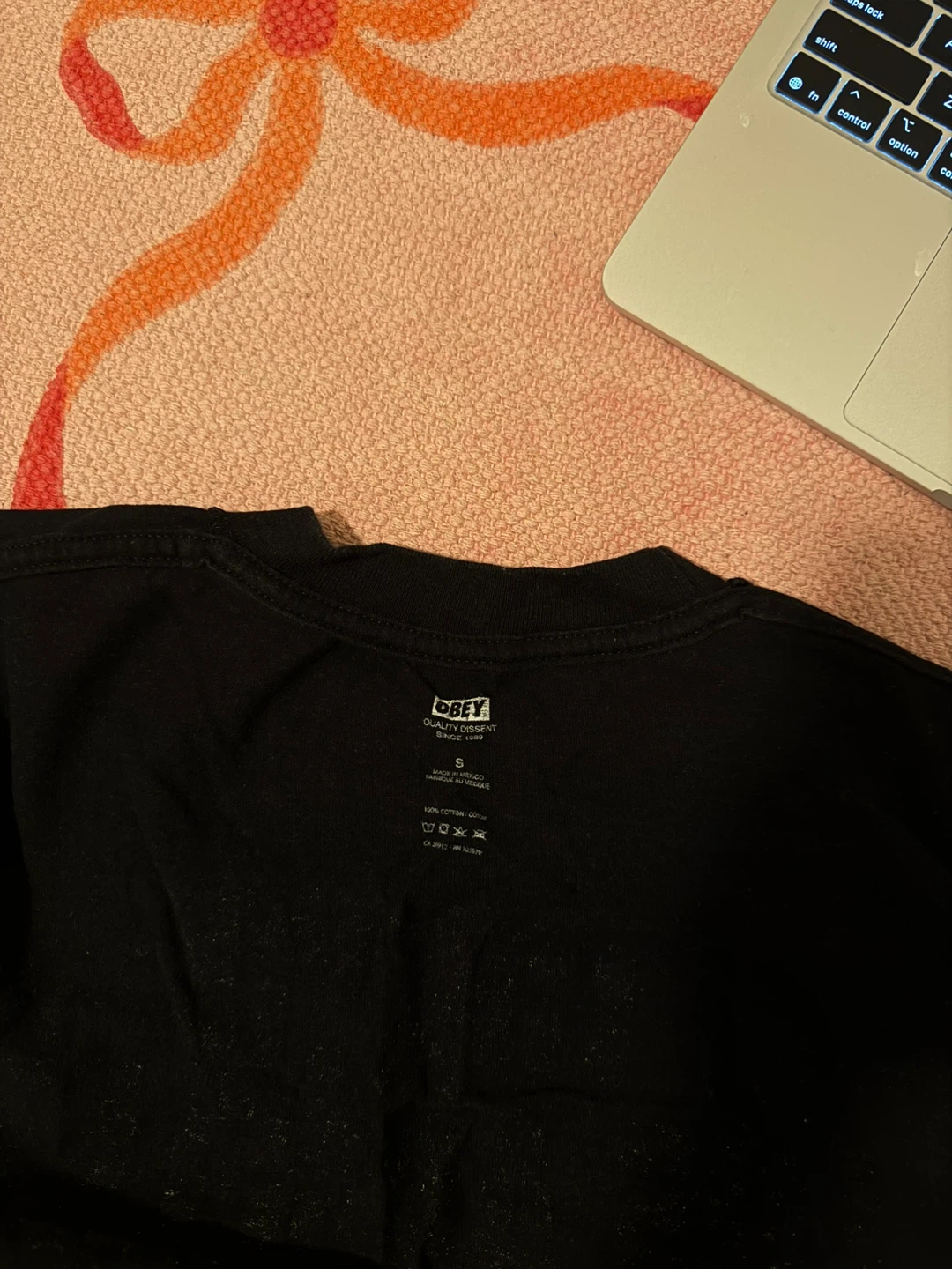 OBEY Black T-Shirt with City Print Size S