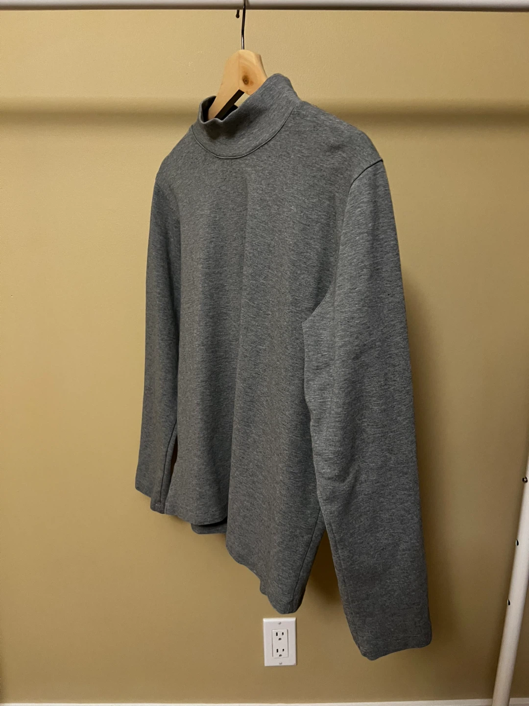 Grey Mock Neck Long Sleeve Top - photo 2