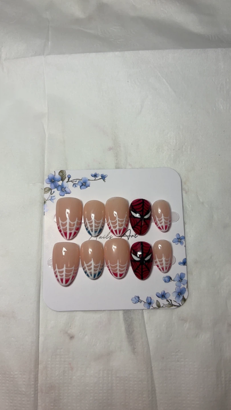 Spider-Man press on nails