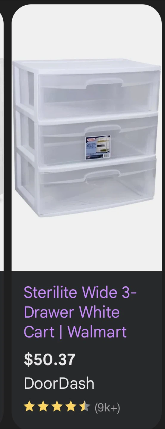 Sterilite 3 Drawer Wide Cart - photo 5