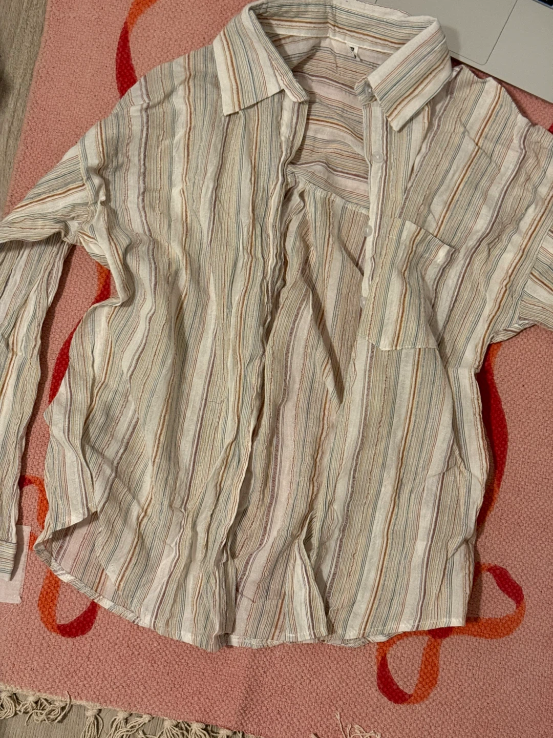 Striped Button-Up Shirt - photo 2